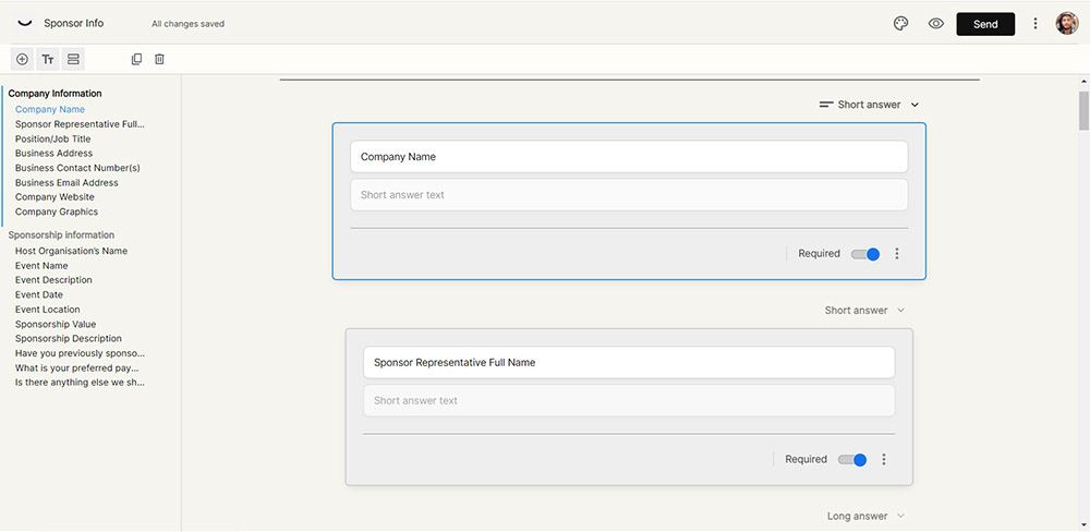 Image of our drag and drop request builder